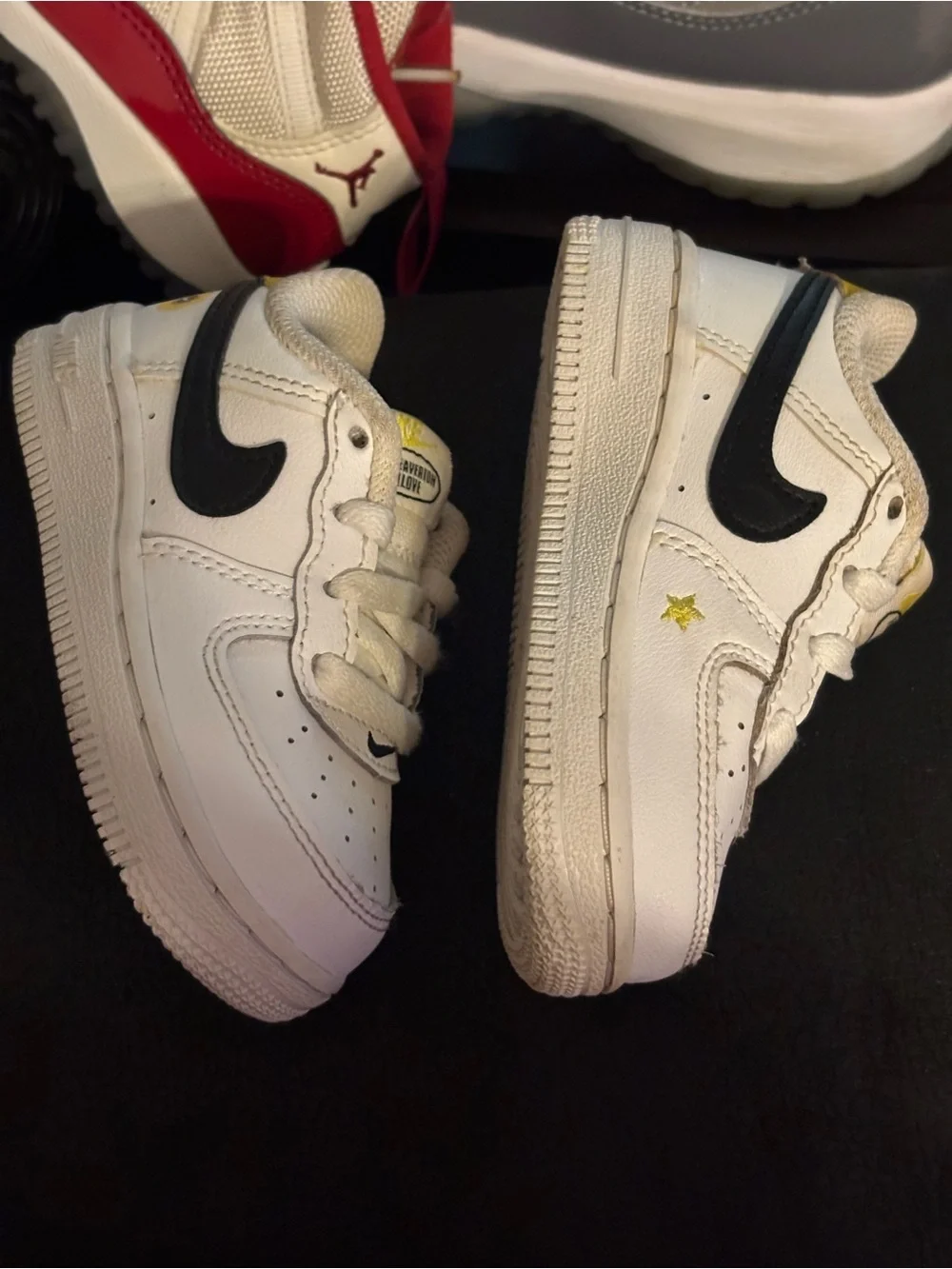 Nike Kids' Force 1 LV8 'Have A Nike Day' White & Black Sneakers